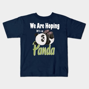 Funny Mom Pregnant Panda Lover - We Are Hoping It's a Panda Kids T-Shirt